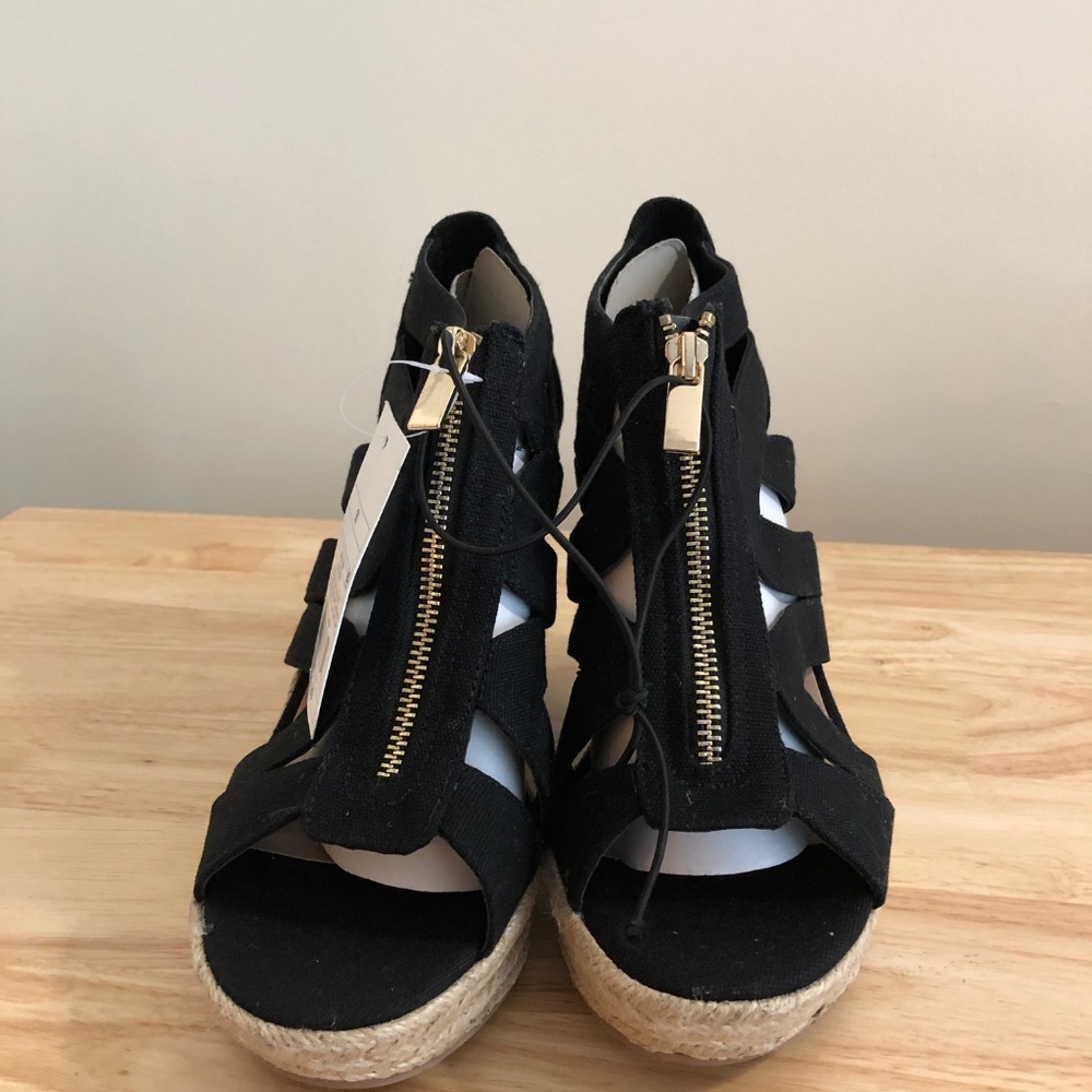 Merona (Target) Black Wedge Sandals
